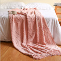 Super Soft Textured Solid Decorative Throw kintted Blanket